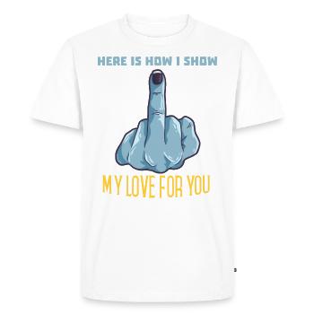 Nope Fuck You Pas de cadeau drôle - T-shirt Premium bio Homme - blanc - Devant - Nico (187cm)