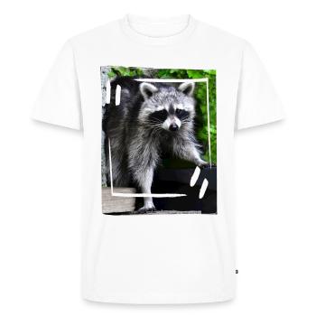 Beau raton laveur - T-shirt Premium bio Homme - blanc - Devant - Nico (187cm)