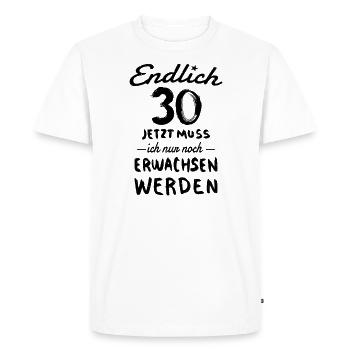30 Geburtstag Geschenk 30 Jahre 30er Geschenkidee - Männer Premium Bio T-Shirt - Weiß - Vorne - Nico (187cm)