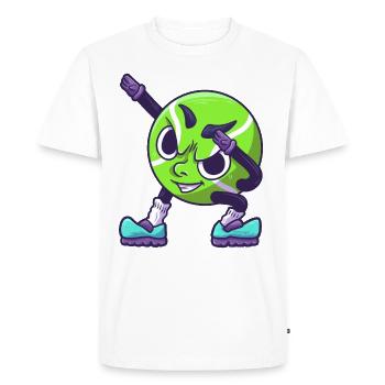 Tamponner le cadeau de tennis sport pour enfants - T-shirt Premium bio Homme - blanc - Devant - Nico (187cm)