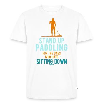 Stand Up Paddling SUP Surf Surfing - Men's Premium Organic T-Shirt - white - Front - Nico (187cm)