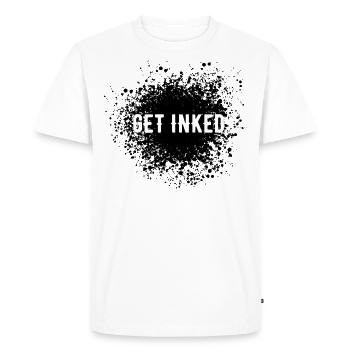 Tatouages tatouage tatoueur machine à tatouer - T-shirt Premium bio Homme - blanc - Devant - Nico (187cm)