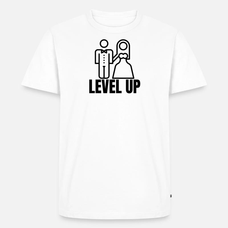 LEVEL UP 1 - Männer Premium Bio T-Shirt - Weiß