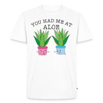 Tu m'as eu chez Aloe Herb Pun - T-shirt Premium bio Homme - blanc - Devant - Nico (187cm)