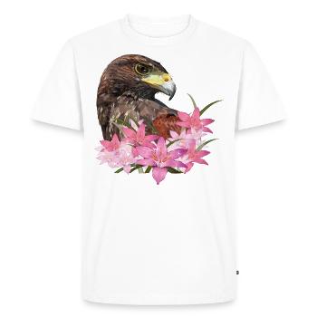 harris hawk - T-shirt Premium bio Homme - blanc - Devant - Nico (187cm)