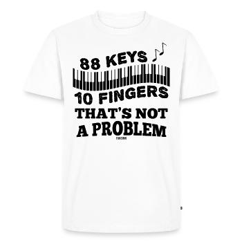Clavier de piano Touches de cadeau de piano - T-shirt Premium bio Homme - blanc - Devant - Nico (187cm)