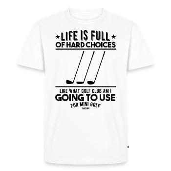 golf golf club golf - T-shirt Premium bio Homme - blanc - Devant - Nico (187cm)
