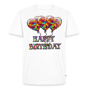 joyeux anniversaire joyeux anniversaire - T-shirt Premium bio Homme - blanc - Devant - Nico (187cm)