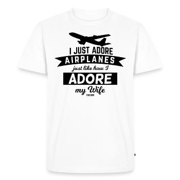 Planes - Men's Premium Organic T-Shirt - white - Front - Nico (187cm)