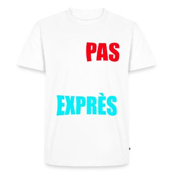 J’ai pas fait exprès - T-shirt Premium bio Homme - blanc - Devant - Nico (187cm)