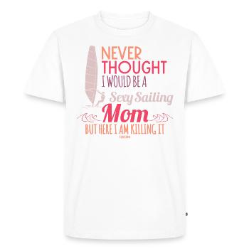Voile Surfer Mère Fête des Mères Cadeau - T-shirt Premium bio Homme - blanc - Devant - Nico (187cm)