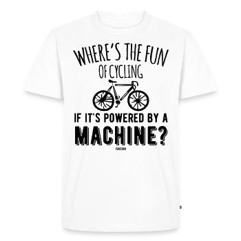 Vélo sans batterie Biker Racing Bike - T-shirt Premium bio Homme - blanc - Devant - Nico (187cm)