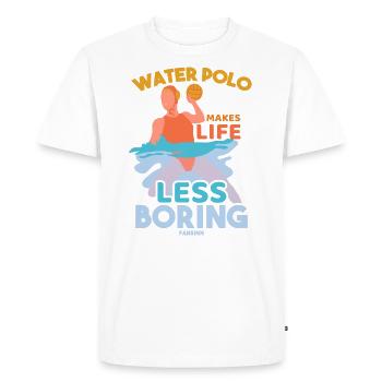 Water-polo - T-shirt Premium bio Homme - blanc - Devant - Nico (187cm)