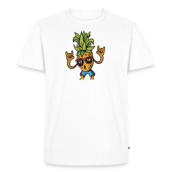 Pineapple - Men's Premium Organic T-Shirt - white - Front - Nico (187cm)