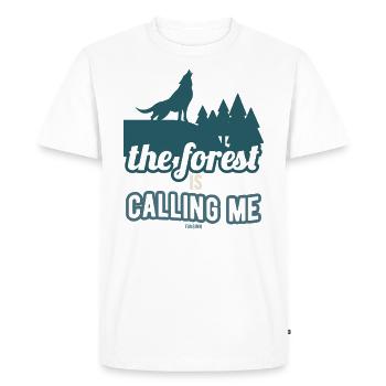La forêt m’appelle - T-shirt Premium bio Homme - blanc - Devant - Nico (187cm)