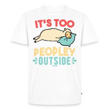 C’est trop populaire en dehors de l’alpaga - T-shirt Premium bio Homme - blanc - Devant - Nico (187cm)