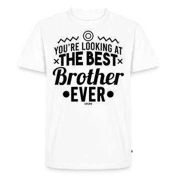 Frère - T-shirt Premium bio Homme - blanc - Devant - Nico (187cm)