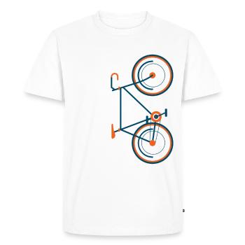 Cycling Ride Bike - Men's Premium Organic T-Shirt - white - Front - Nico (187cm)