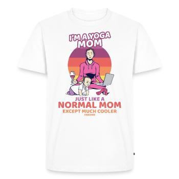 I'm A Yoga Mom - Men's Premium Organic T-Shirt - white - Front - Nico (187cm)