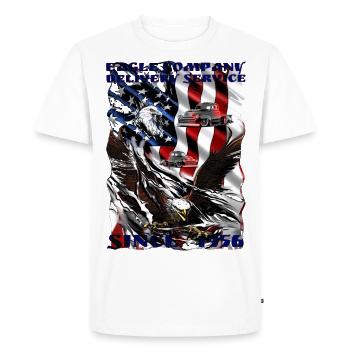 Employés fournisseurs avec un camion V8 Adler - T-shirt Premium bio Homme - blanc - Devant - Nico (187cm)