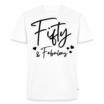 Cinquante fabuleux - T-shirt Premium bio Homme - blanc - Devant - Nico (187cm)