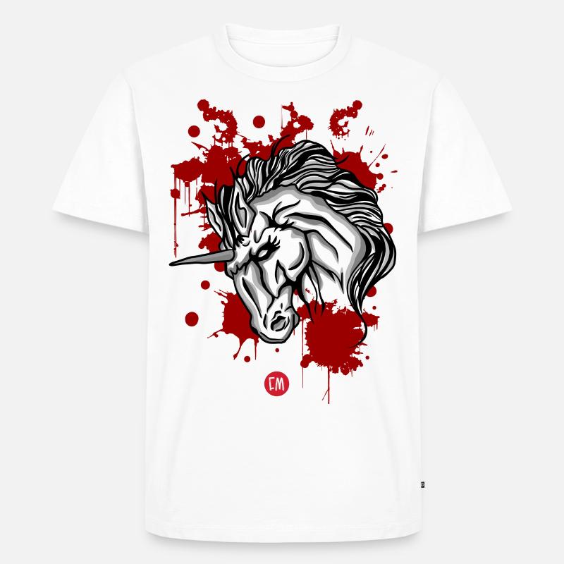 Einhorn - Männer Premium Bio T-Shirt - Weiß