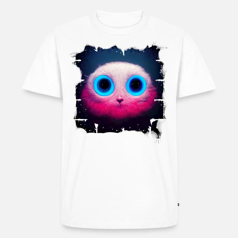 Weltraum-Kätzchen - Männer Premium Bio T-Shirt - Weiß