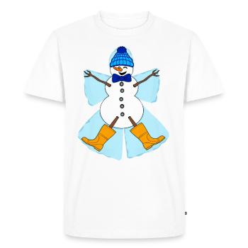 Bonhomme de neige Ange des neiges - T-shirt Premium bio Homme - blanc - Devant - Nico (187cm)
