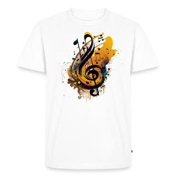 Music - T-shirt Premium bio Homme - blanc - Devant - Nico (187cm)