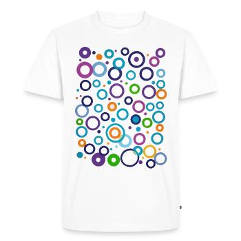 Multicolored circle - Men's Premium Organic T-Shirt - white - Front - Nico (187cm)