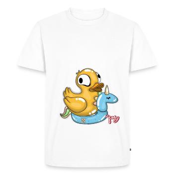 Réveillez Canard - T-shirt Premium bio Homme - blanc - Devant - Nico (187cm)