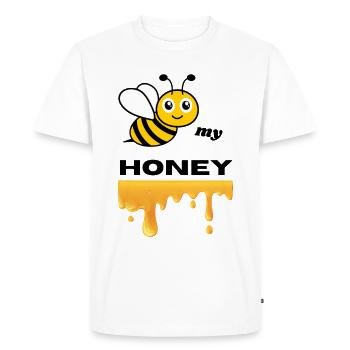 Bee my Honey Biene - T-shirt Premium bio Homme - blanc - Devant - Nico (187cm)