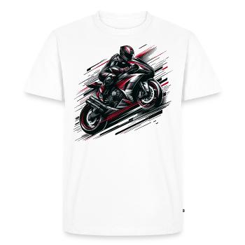 Speed rush - Men's Premium Organic T-Shirt - white - Front - Nico (187cm)