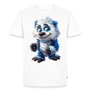 Yeti #lovely toons - Men's Premium Organic T-Shirt - white - Front - Nico (187cm)