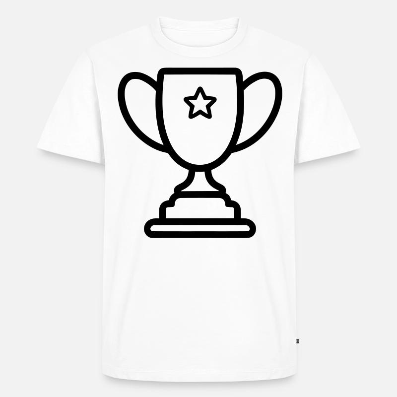Trophäe - Männer Premium Bio T-Shirt - Weiß