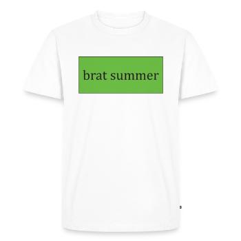 L’été des gosses - T-shirt Premium bio Homme - blanc - Devant - Nico (187cm)