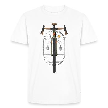 Design Gravel pour les passionnés de vélo - T-shirt Premium bio Homme - blanc - Devant - Nico (187cm)