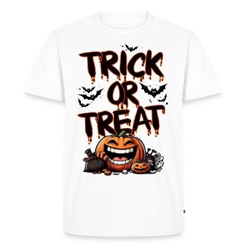 Trick or Treat - Men's Premium Organic T-Shirt - white - Front - Nico (187cm)