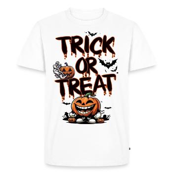 Trick or Treat - Men's Premium Organic T-Shirt - white - Front - Nico (187cm)