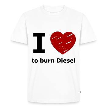 Les voitures à combustion diesel - T-shirt Premium bio Homme - blanc - Devant - Nico (187cm)