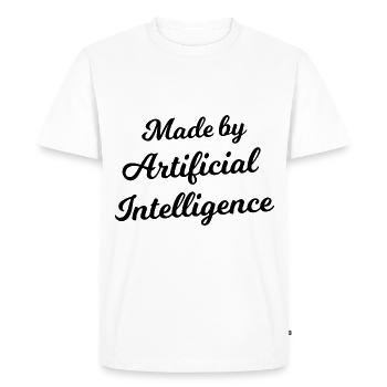 Made by Artificial Inteligence - Men's Premium Organic T-Shirt - white - Front - Nico (187cm)
