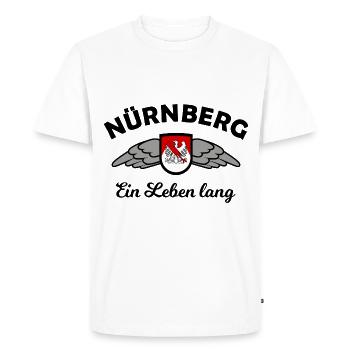 Chez nous en Franconie - T-shirt Premium bio Homme - blanc - Devant - Nico (187cm)