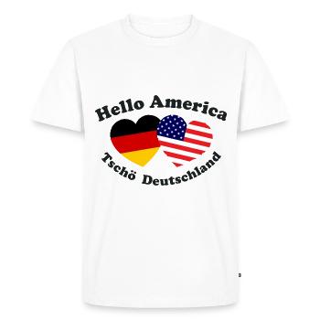 The emigrants in America - Men's Premium Organic T-Shirt - white - Front - Nico (187cm)