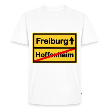 La route de Fribourg - T-shirt Premium bio Homme - blanc - Devant - Nico (187cm)