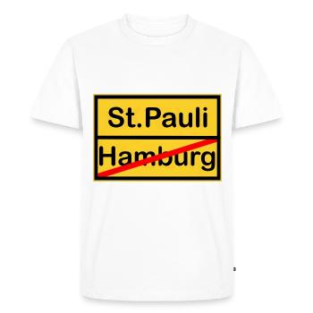 Les supporters de Pauli - T-shirt Premium bio Homme - blanc - Devant - Nico (187cm)