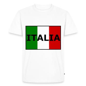 The flag of Italia - Men's Premium Organic T-Shirt - white - Front - Nico (187cm)