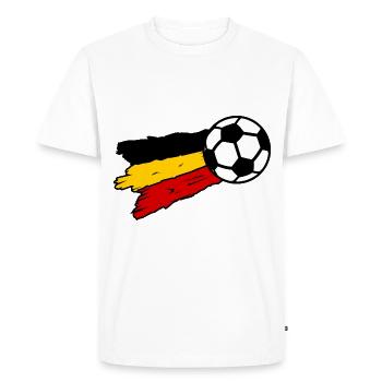 Les supporters belges - T-shirt Premium bio Homme - blanc - Devant - Nico (187cm)