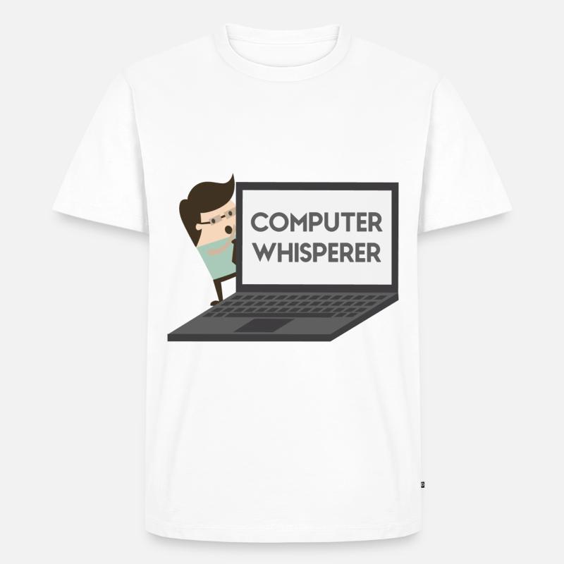 Computer Whisperer Programmierer Informatiker - Männer Premium Bio T-Shirt - Weiß