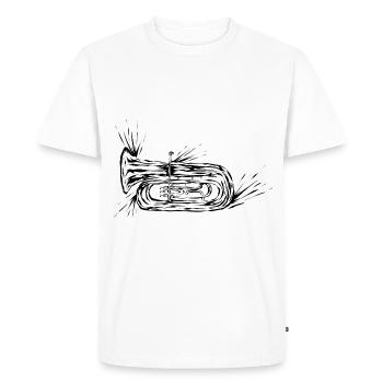 Tuba Orchestra - Men's Premium Organic T-Shirt - white - Front - Nico (187cm)