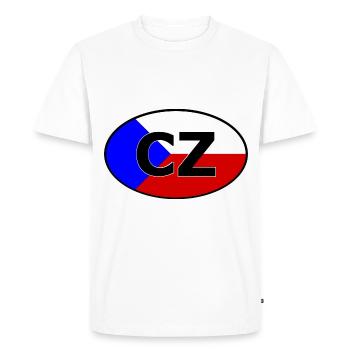 La République tchèque en Europe de l’Est - T-shirt Premium bio Homme - blanc - Devant - Nico (187cm)